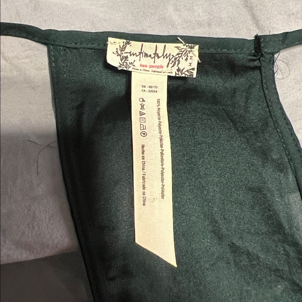 EUC Free people intimately Raven slip dress. Sz. Med. dk green. - Picture 5 of 6